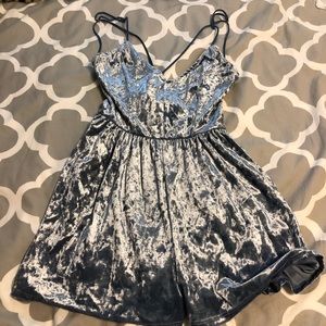 LA Hearts Blue Romper NEVER WORN